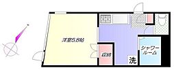 ポート・ヒルク赤塚 ワンルームの間取図画像