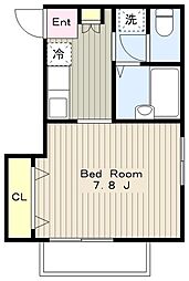マーガレットコート ワンルームの間取図画像