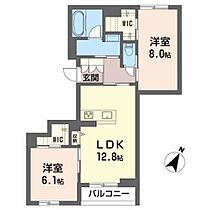 メゾンパークスアクアIII 202 ｜ 宮城県仙台市宮城野区清水沼３丁目1-8（賃貸マンション2LDK・2階・65.47㎡） その2