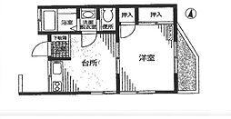 サニーハイツ第1 1DKの間取図画像