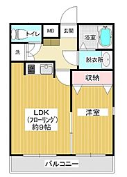 Cloud2 1LDKの間取図画像