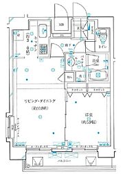 ガリシア浜松町 1LDKの間取図画像