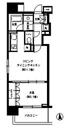 KDXレジデンス芝公園 1LDKの間取図画像