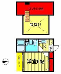 エファージュ 1階1Kの間取り