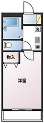 サニーハウス 1Kの間取図画像