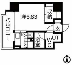 KLCTOWER 1Kの間取図画像