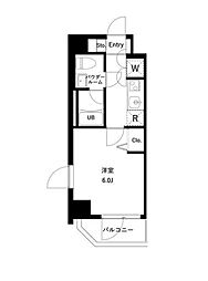 アーバンパーク行徳ステーションフロント 3階1Kの間取り