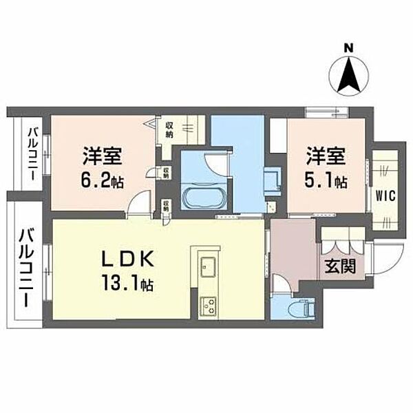 すばる　レフィアンス 0202｜大阪府豊中市庄内幸町１丁目(賃貸マンション2LDK・2階・61.01㎡)の写真 その2