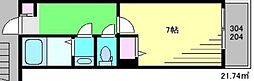 坂戸市末広町アパート 1Kの間取図画像