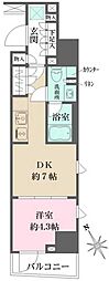 ルフォンプログレス四谷 1DKの間取図画像