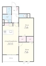 Stadt Nerima-kasugacho 1階2LDKの間取り