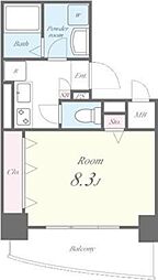 目白プライムレジデンス 1Kの間取図画像