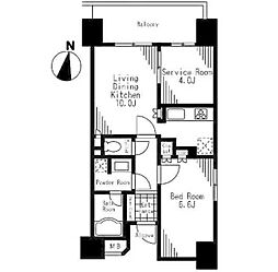 ザ・パーククロス錦糸町レジデンス 3階1SLDKの間取り