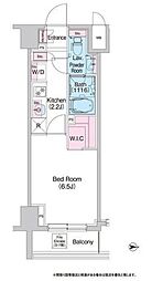 COMFORIA世田谷上馬 1Kの間取図画像