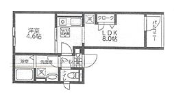 フェリス千石 1階1LDKの間取り