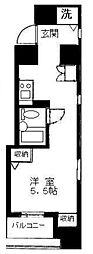 日神デュオステージ笹塚西館 ワンルームの間取図画像