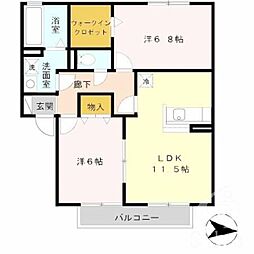 スプランデュールA 2LDKの間取図画像