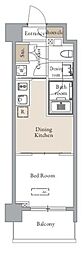 グランカーサ四谷 1DKの間取図画像