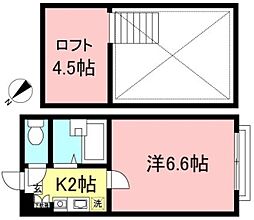 アーバン相模台 1Kの間取図画像