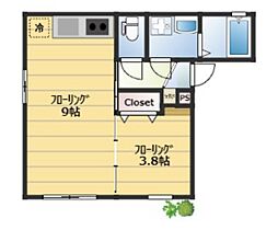 シース浅草橋 1階1LDKの間取り