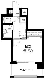 ラグジュアリーアパートメント三田慶大前 1Kの間取図画像