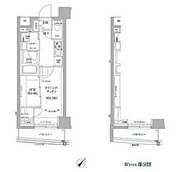 RELUXIA北赤羽 2階1DKの間取り