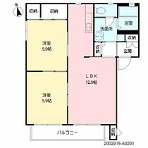 グランシード A0201 ｜ 大分県大分市大字森885-28（賃貸アパート2LDK・2階・54.81㎡） その2