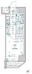ジェノヴィア横浜関内スカイガーデン 1Kの間取図画像