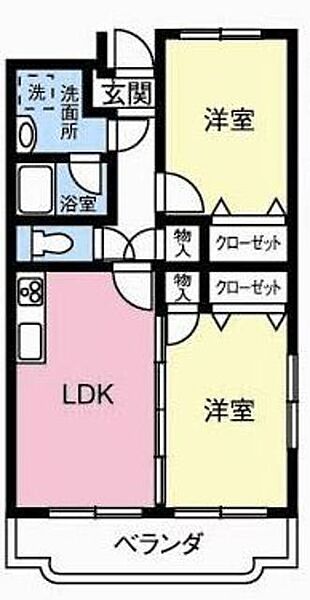 静岡県富士宮市小泉(賃貸マンション2LDK・2階・51.55㎡)の写真 その2