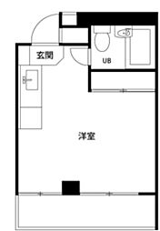 TIビル 1階ワンルームの間取り