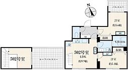 Aglaia品川中延 2LDKの間取図画像