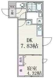グランヴィル東蒲田 1階1DKの間取り