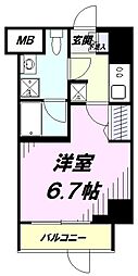 ルフレイムーブル立川 1Kの間取図画像