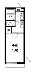 フジハイツ 1階1Kの間取り