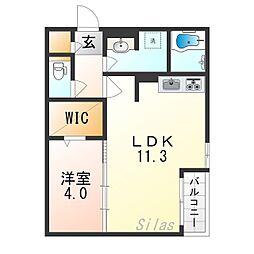 Osaka Metro長堀鶴見緑地線 今福鶴見駅 徒歩8分の賃貸アパート 1階1LDKの間取り