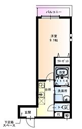 JR片町線(学研都市線) 徳庵駅 徒歩6分の賃貸アパート 1階1Kの間取り