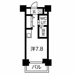 クラリッサ川崎ＥＡＳＴ 7階ワンルームの間取り