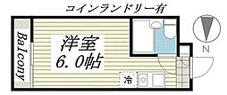 レジダンスイン・目黒 ワンルームの間取図画像