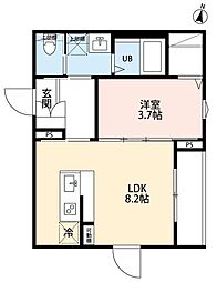 robot home 西馬込(ロボットホーム ニシマゴメ) 1LDKの間取図画像