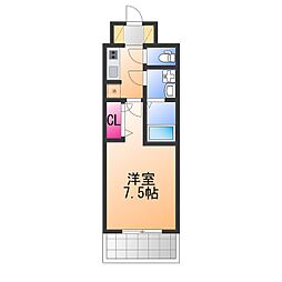 S-RESIDENCE堺市駅前 1Kの間取図画像