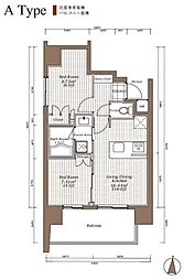 TheParkcross錦糸町レジデンス 1SLDKの間取図画像