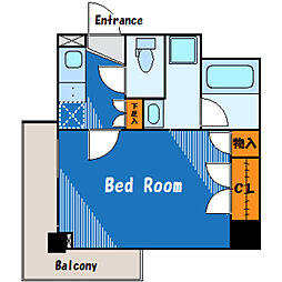 都営浅草線 馬込駅 徒歩10分の賃貸マンション 4階1Kの間取り