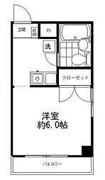 メゾン・ド・別所 3階1Kの間取り