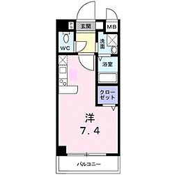 アウローラ冨士 ワンルームの間取図画像