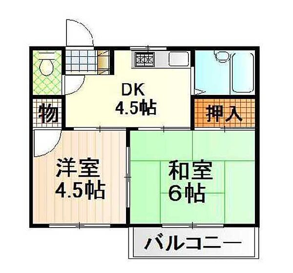 静岡県富士宮市泉町(賃貸アパート2DK・1階・35.70㎡)の写真 その2