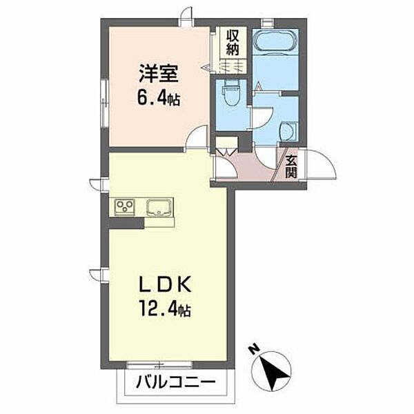 ソレイユあさか 103｜福島県郡山市西ノ内１丁目(賃貸アパート1LDK・1階・42.73㎡)の写真 その2