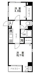 石塚マンション 2Kの間取図画像