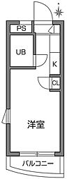 ピアクレスト仙川 ワンルームの間取図画像