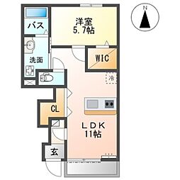 Grandeur Milano 1LDKの間取図画像
