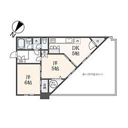 ライオンズマンション上星川 2DKの間取図画像
